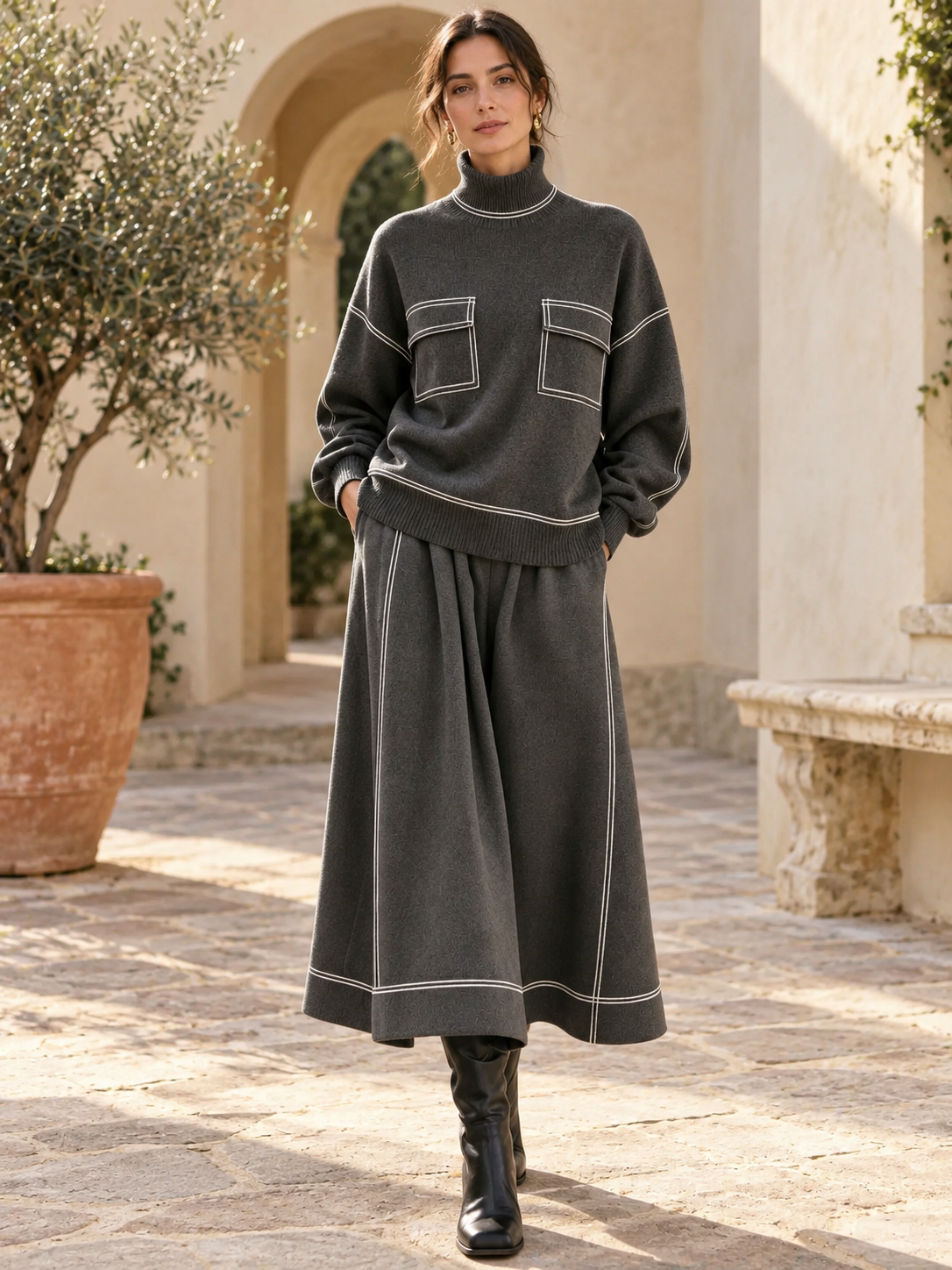 Trento Midi Skirt Set Life Amalfi® – Relaxed Fit & Statement Detail