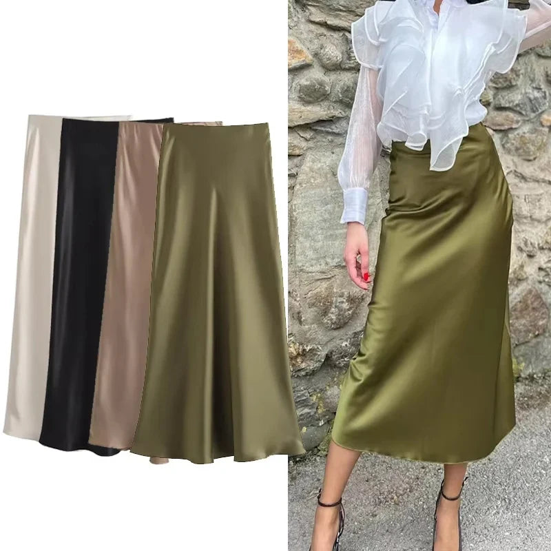 Pienza Satin Skirt Life Amalfi® – Elegant Shape & Versatile Style