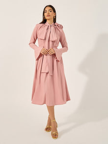 Amalfi Bell-Sleeve Tie Midi Dress