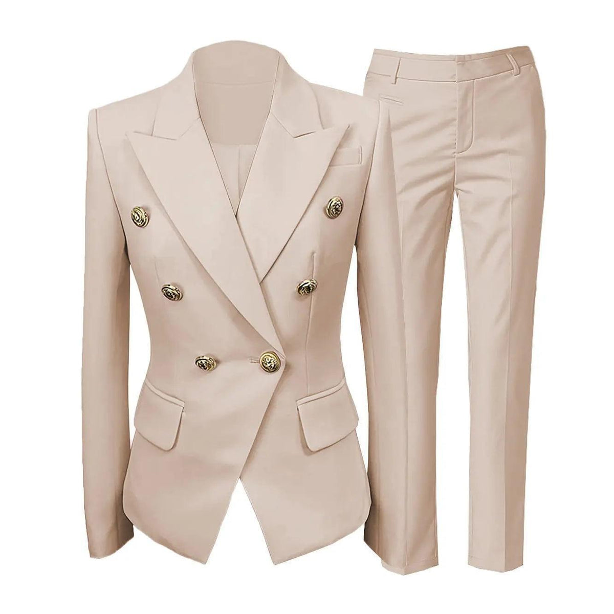 Milano Double-Breasted Blazer & Trouser Set in Beige | Life Amalfi